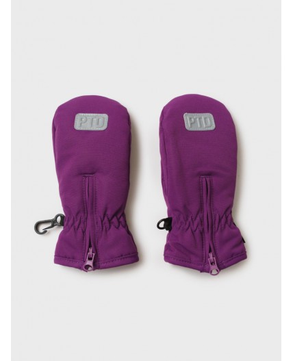 Варежки детские текстильные для девочек черный,бордовый