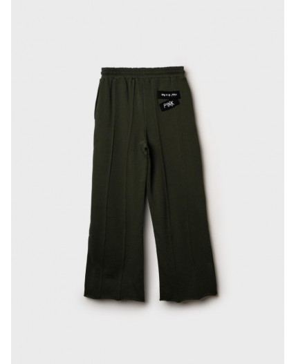 Брюки трикотажные для девочек темно-серый