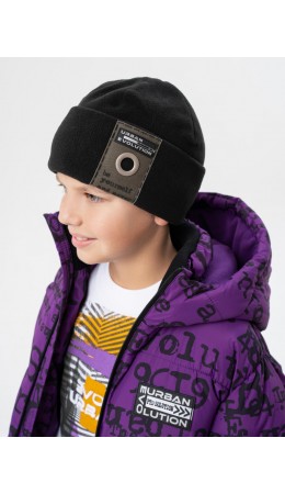 Шапка трикотажная для мальчиков черный