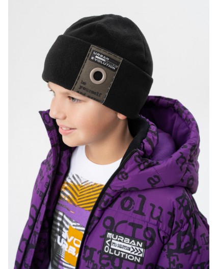 Шапка трикотажная для мальчиков черный