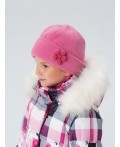 Шапка трикотажная для девочек светло-розовый