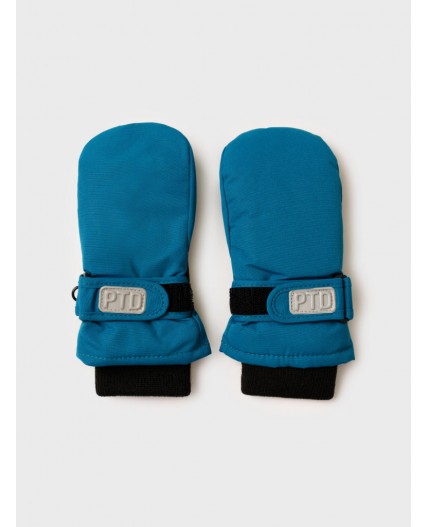 Варежки детские текстильные для мальчиков темно-зеленый