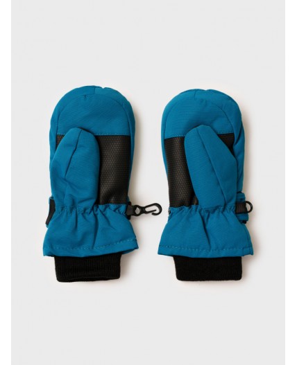 Варежки детские текстильные для мальчиков темно-зеленый