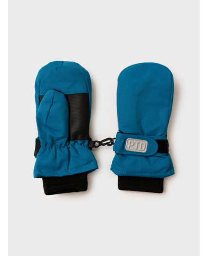 Варежки детские текстильные для мальчиков темно-зеленый