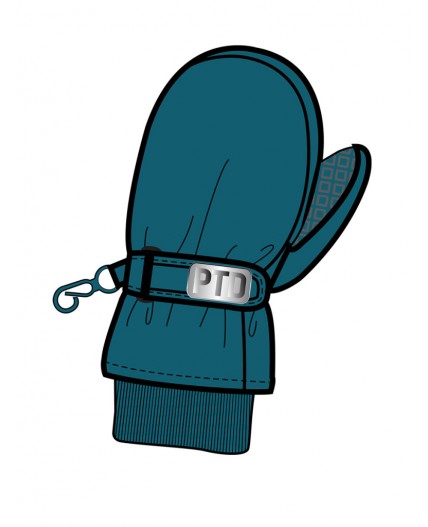 Варежки детские текстильные для мальчиков темно-зеленый