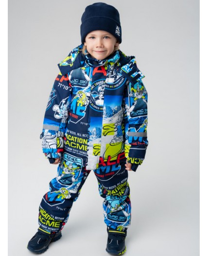 Шапка трикотажная для мальчиков тёмно-синий