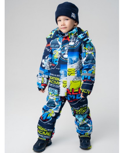 Шапка трикотажная для мальчиков тёмно-синий