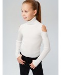 Водолазка трикотажная для девочек молочный
