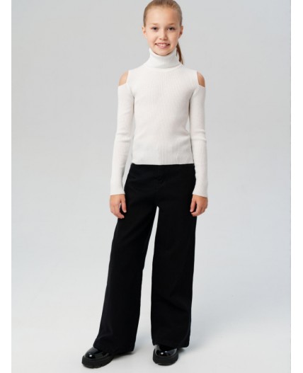 Водолазка трикотажная для девочек молочный