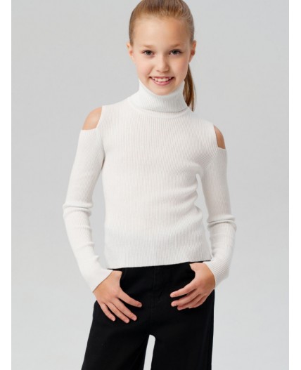 Водолазка трикотажная для девочек молочный