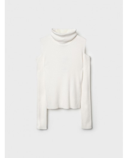 Водолазка трикотажная для девочек молочный