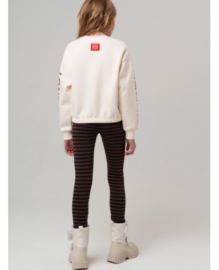 Брюки трикотажные для девочек (легинсы) черный,коричневый