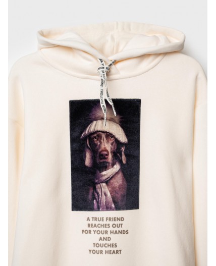 Платье трикотажное для девочек молочный