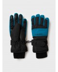 Перчатки текстильные для мальчиков черный,бирюзовый