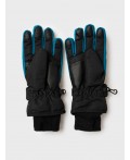 Перчатки текстильные для мальчиков черный,бирюзовый