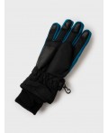 Перчатки текстильные для мальчиков черный,бирюзовый