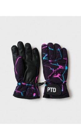 Перчатки текстильные для девочек черный