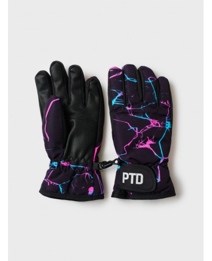 Перчатки текстильные для девочек черный