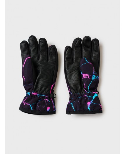 Перчатки текстильные для девочек черный
