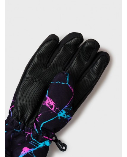 Перчатки текстильные для девочек черный