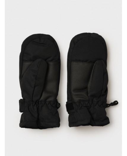 Варежки текстильные для девочек черный