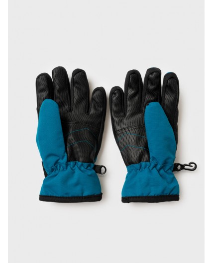 Перчатки текстильные для мальчиков черный,светоотражающий,бирюзовый