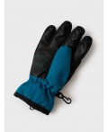 Перчатки текстильные для мальчиков черный,светоотражающий,бирюзовый