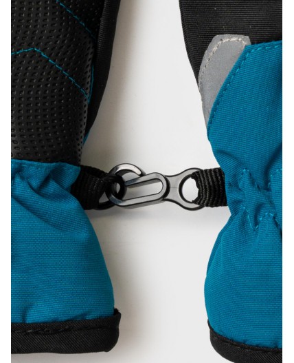 Перчатки текстильные для мальчиков черный,светоотражающий,бирюзовый