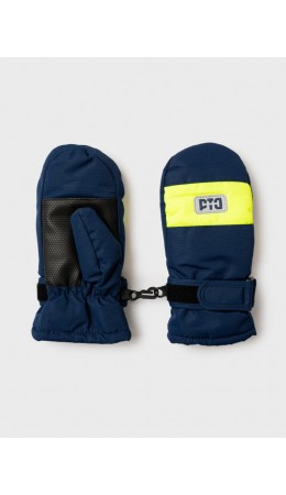 Варежки текстильные для мальчиков тёмно-синий