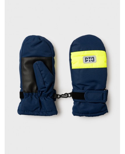 Варежки текстильные для мальчиков тёмно-синий