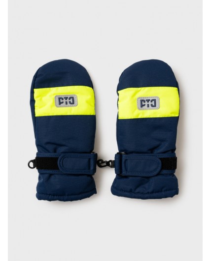Варежки текстильные для мальчиков тёмно-синий