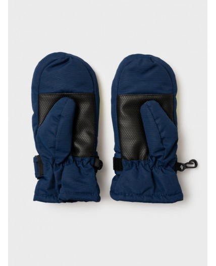 Варежки текстильные для мальчиков тёмно-синий