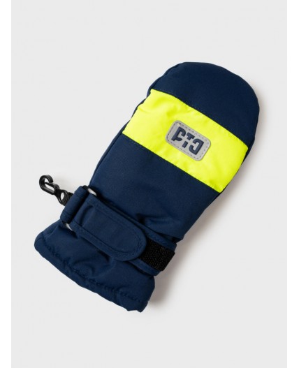 Варежки текстильные для мальчиков тёмно-синий