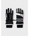 Перчатки текстильные для девочек черный,белый,светоотражающий