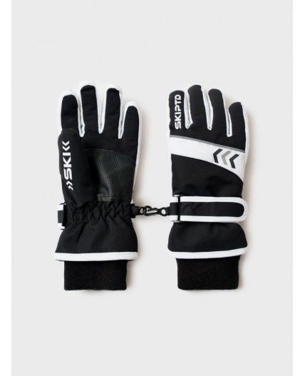 Перчатки текстильные для девочек черный,белый,светоотражающий