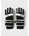 Перчатки текстильные для девочек черный,белый,светоотражающий