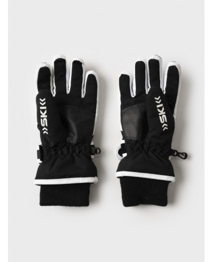 Перчатки текстильные для девочек черный,белый,светоотражающий