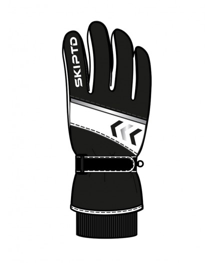 Перчатки текстильные для девочек черный,белый,светоотражающий