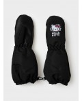 Варежки детские текстильные для девочек черный