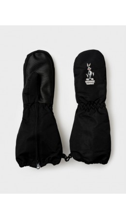Варежки текстильные для мальчиков черный