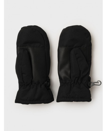 Варежки текстильные для девочек черный