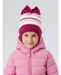 Шапка трикотажная для девочек разноцветный