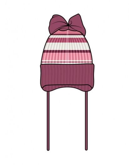 Шапка трикотажная для девочек разноцветный