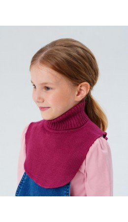 Воротник-манишка трикотажный для девочек розовый