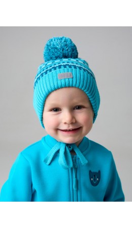 Шапка детская трикотажная для мальчиков разноцветный