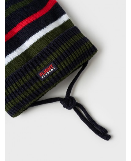 Комплект трикотажный для мальчиков: шапка, снуд разноцветный