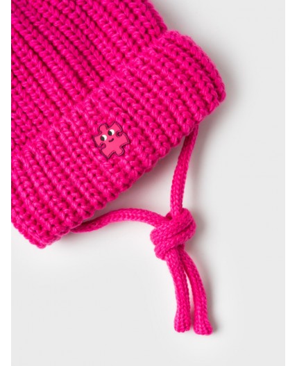 Комплект трикотажный для девочек: шапка, снуд розовый