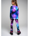 Термокомплект трикот. для девочек: фуфайка (футболка) с длин. рук, брюки для эпизод. использования разноцветный