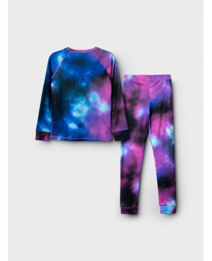 Термокомплект трикот. для девочек: фуфайка (футболка) с длин. рук, брюки для эпизод. использования разноцветный