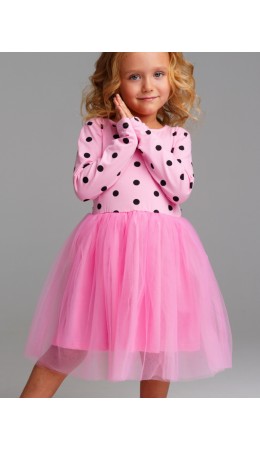 Платье трикотажное для девочек светло-розовый